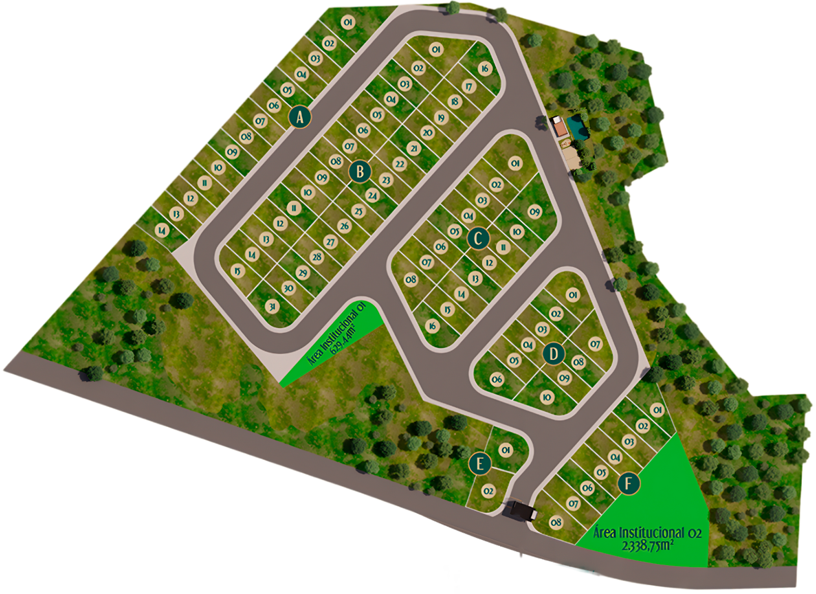 Implantação Residencial Volta